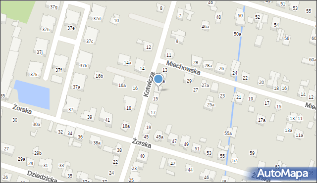 Poznań, Kotwicza Władysława, 15a, mapa Poznania