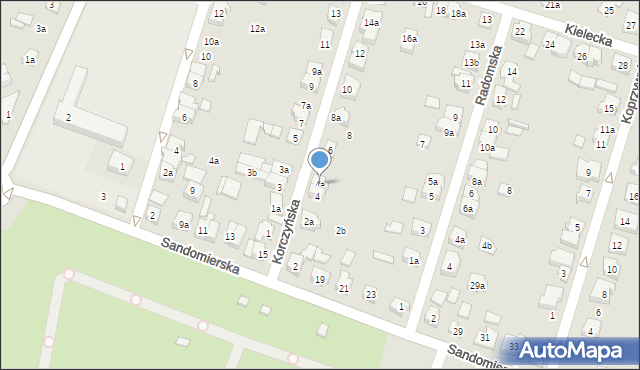 Poznań, Korczyńska, 4a, mapa Poznania