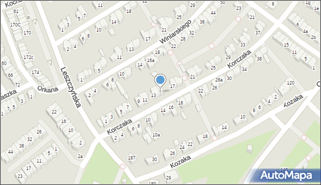 Poznań, Korczaka Janusza, 15, mapa Poznania