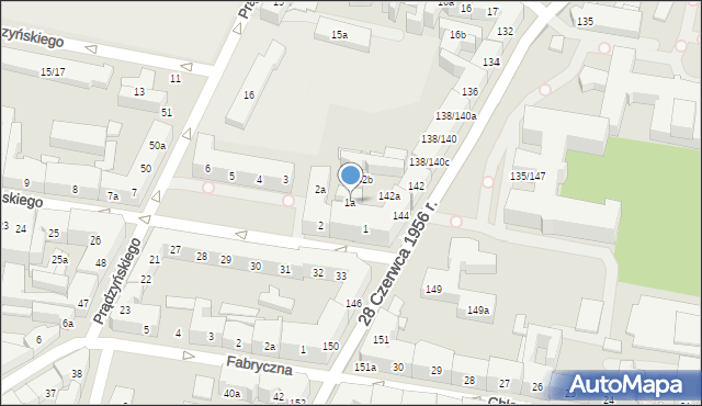 Poznań, Kosińskiego Antoniego, gen., 1a, mapa Poznania