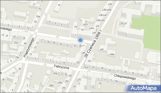 Poznań, Kosińskiego Antoniego, gen., 33, mapa Poznania
