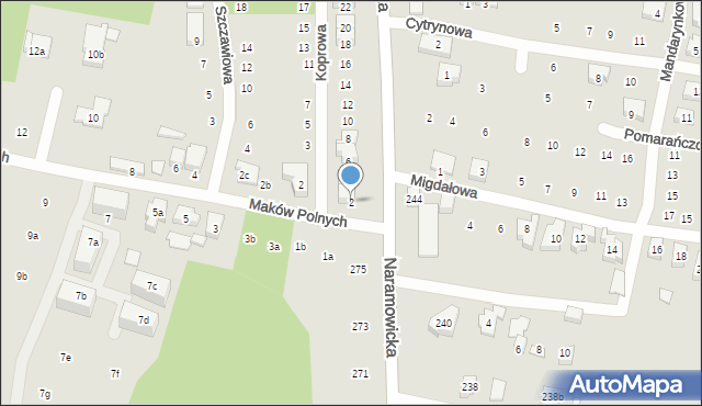 Poznań, Koprowa, 2, mapa Poznania