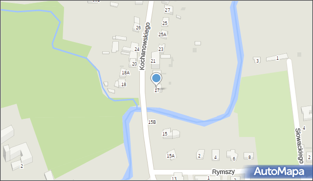 Prochowice, Kochanowskiego Jana, 17, mapa Prochowice