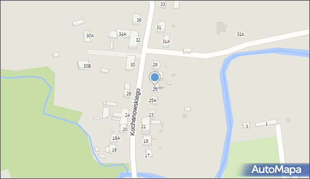 Prochowice, Kochanowskiego Jana, 25, mapa Prochowice