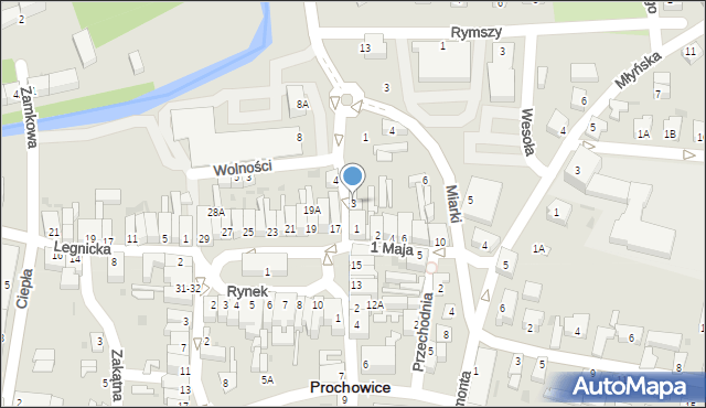Prochowice, Kochanowskiego Jana, 3, mapa Prochowice