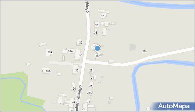 Prochowice, Kochanowskiego Jana, 31A, mapa Prochowice