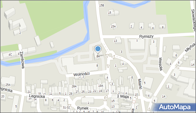 Prochowice, Kochanowskiego Jana, 8A, mapa Prochowice