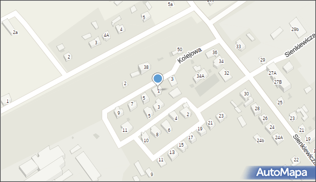 Prochowice, Kolejowa, 1, mapa Prochowice