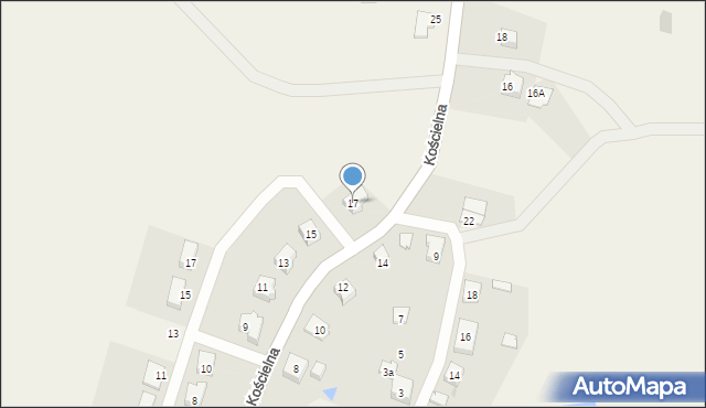 Prokowo, Kościelna, 17, mapa Prokowo