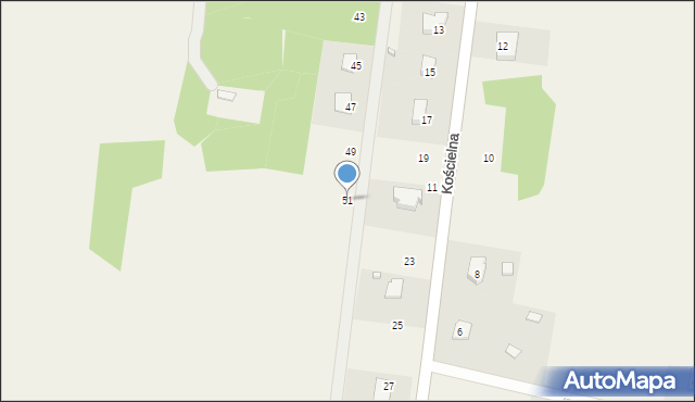 Promnik, Kościelna, 51, mapa Promnik