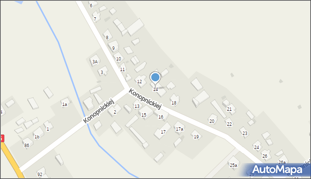 Prostki, Konopnickiej Marii, 14, mapa Prostki