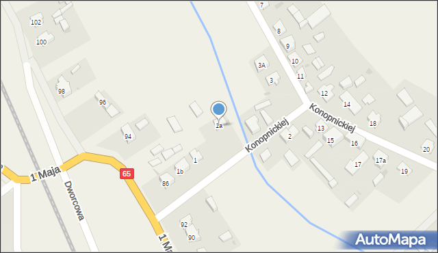 Prostki, Konopnickiej Marii, 1a, mapa Prostki