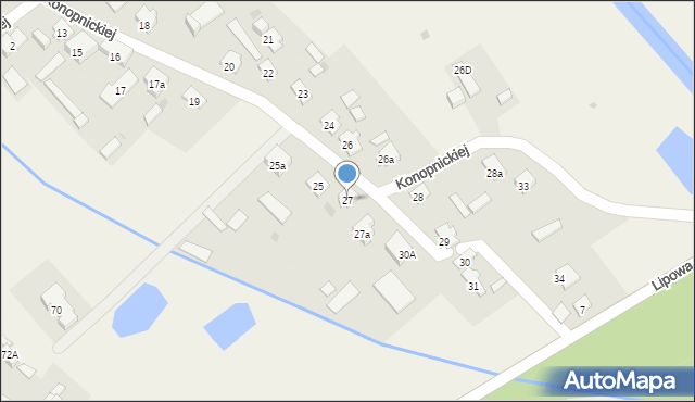 Prostki, Konopnickiej Marii, 27, mapa Prostki