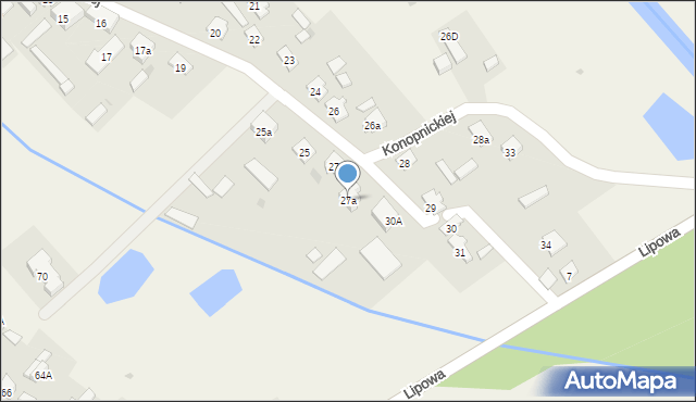 Prostki, Konopnickiej Marii, 27a, mapa Prostki
