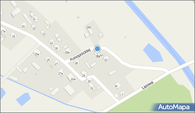 Prostki, Konopnickiej Marii, 28a, mapa Prostki