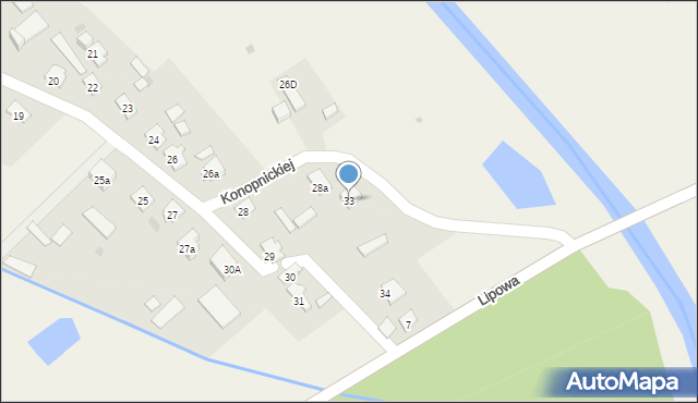 Prostki, Konopnickiej Marii, 33, mapa Prostki