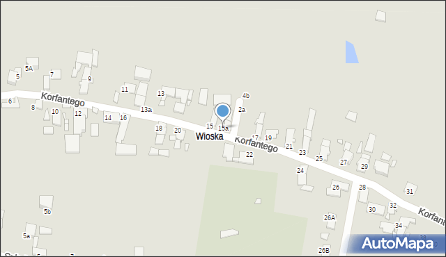 Prószków, Korfantego Wojciecha, 15a, mapa Prószków