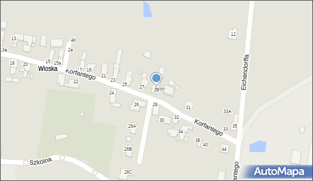 Prószków, Korfantego Wojciecha, 29, mapa Prószków