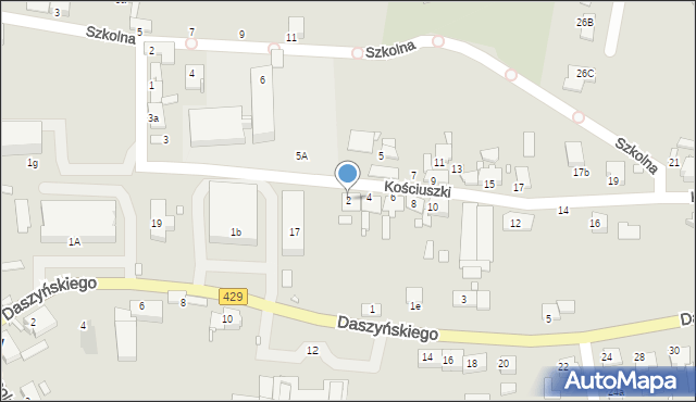 Prószków, Kościuszki Tadeusza, gen., 2, mapa Prószków
