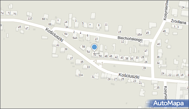 Proszowice, Kościuszki Tadeusza, gen., 52, mapa Proszowice