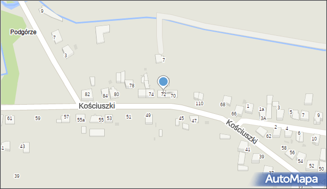 Proszowice, Kościuszki Tadeusza, gen., 72, mapa Proszowice