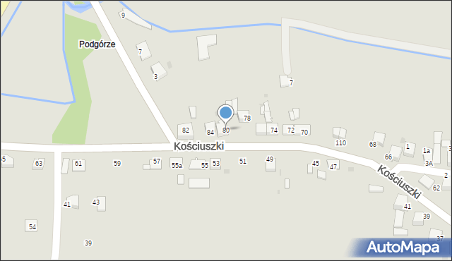 Proszowice, Kościuszki Tadeusza, gen., 80, mapa Proszowice