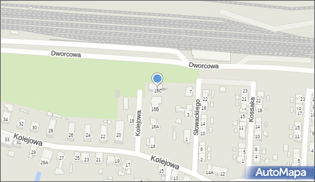 Prudnik, Kolejowa, 16C, mapa Prudnik