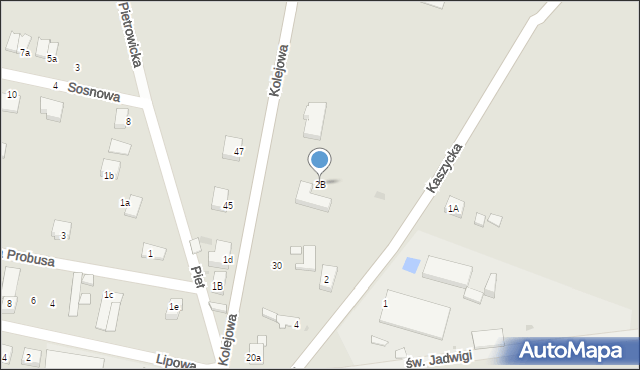 Prusice, Kolejowa, 2B, mapa Prusice