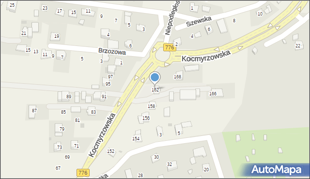 Prusy, Kocmyrzowska, 162, mapa Prusy