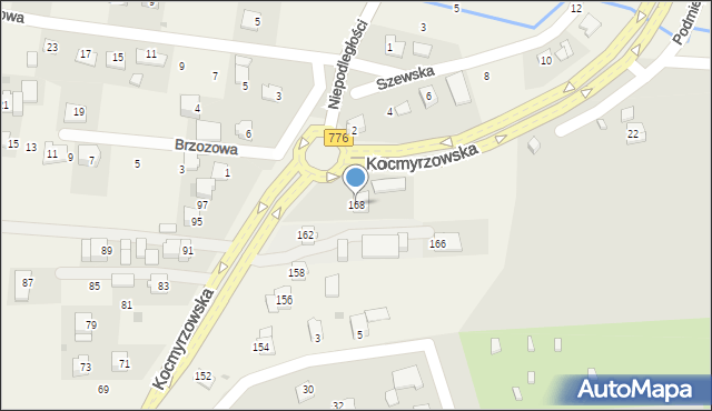 Prusy, Kocmyrzowska, 168, mapa Prusy