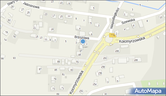 Prusy, Kocmyrzowska, 99, mapa Prusy
