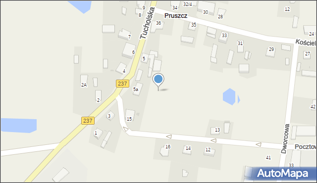 Pruszcz, Kościelna, 37, mapa Pruszcz