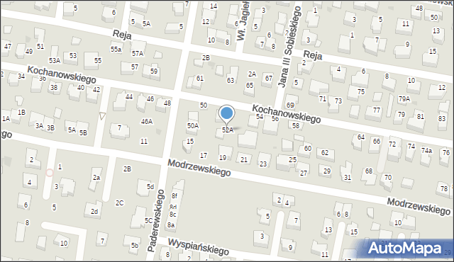 Pruszcz Gdański, Kochanowskiego Jana, 52A, mapa Pruszcz Gdański