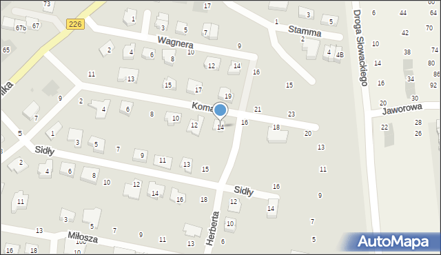 Pruszcz Gdański, Komara Władysława, 14, mapa Pruszcz Gdański