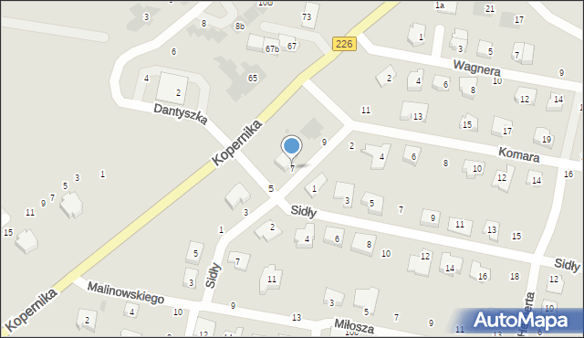 Pruszcz Gdański, Komara Władysława, 7, mapa Pruszcz Gdański