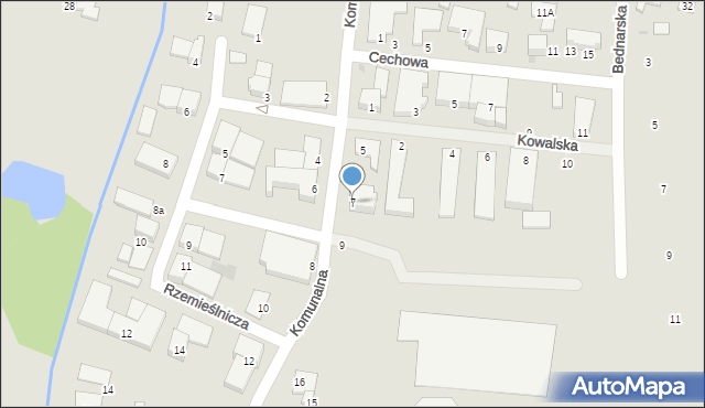 Pruszcz Gdański, Komunalna, 7, mapa Pruszcz Gdański