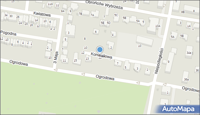 Pruszcz Gdański, Konwaliowa, 11, mapa Pruszcz Gdański
