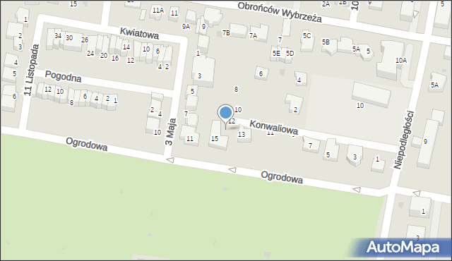 Pruszcz Gdański, Konwaliowa, 14, mapa Pruszcz Gdański