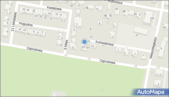 Pruszcz Gdański, Konwaliowa, 16, mapa Pruszcz Gdański