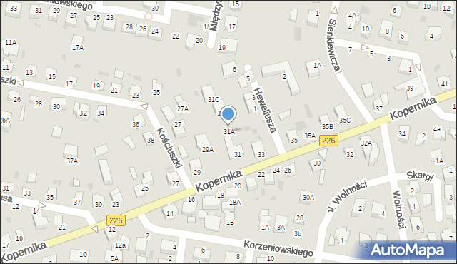 Pruszcz Gdański, Kopernika Mikołaja, 31A, mapa Pruszcz Gdański