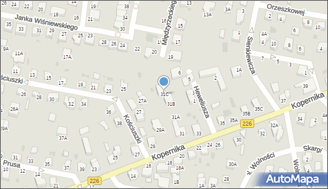 Pruszcz Gdański, Kopernika Mikołaja, 31C, mapa Pruszcz Gdański
