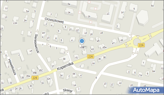 Pruszcz Gdański, Kopernika Mikołaja, 43B, mapa Pruszcz Gdański