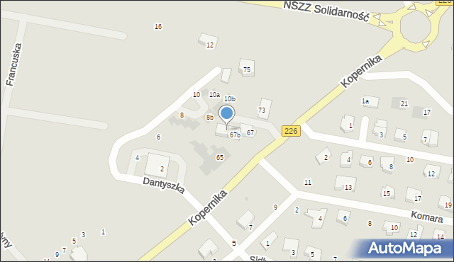 Pruszcz Gdański, Kopernika Mikołaja, 67d, mapa Pruszcz Gdański