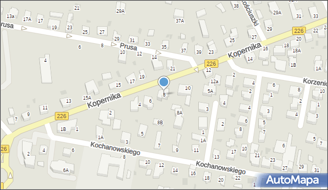 Pruszcz Gdański, Kopernika Mikołaja, 8, mapa Pruszcz Gdański