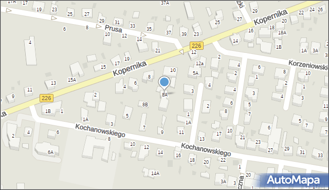 Pruszcz Gdański, Kopernika Mikołaja, 8A, mapa Pruszcz Gdański