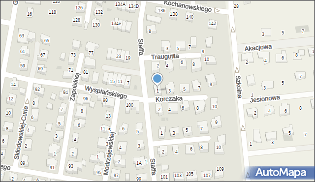 Pruszcz Gdański, Korczaka Janusza, 1, mapa Pruszcz Gdański