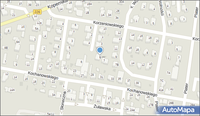 Pruszcz Gdański, Kordeckiego Augustyna, ks., 5, mapa Pruszcz Gdański