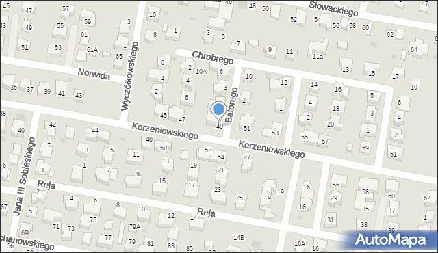 Pruszcz Gdański, Korzeniowskiego Józefa Konrada, 49, mapa Pruszcz Gdański