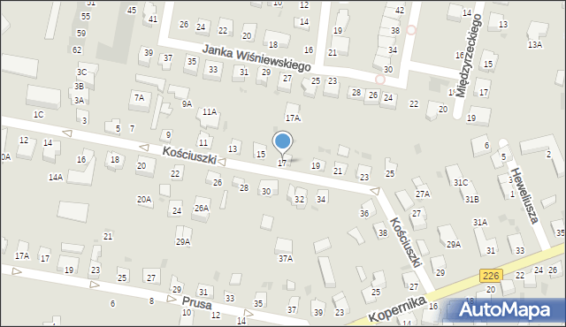 Pruszcz Gdański, Kościuszki Tadeusza, gen., 17, mapa Pruszcz Gdański