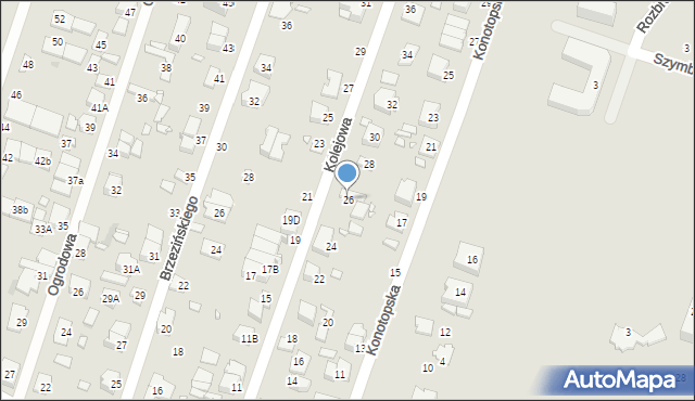 Pruszków, Kolejowa, 26, mapa Pruszków